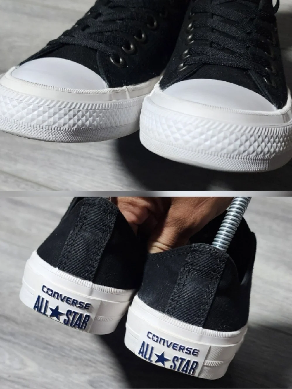 Converse Chuck Taylor All Star II Low Top Sneakers Black W/ Lunarlon  Womens 8 - Picture 4 of 8